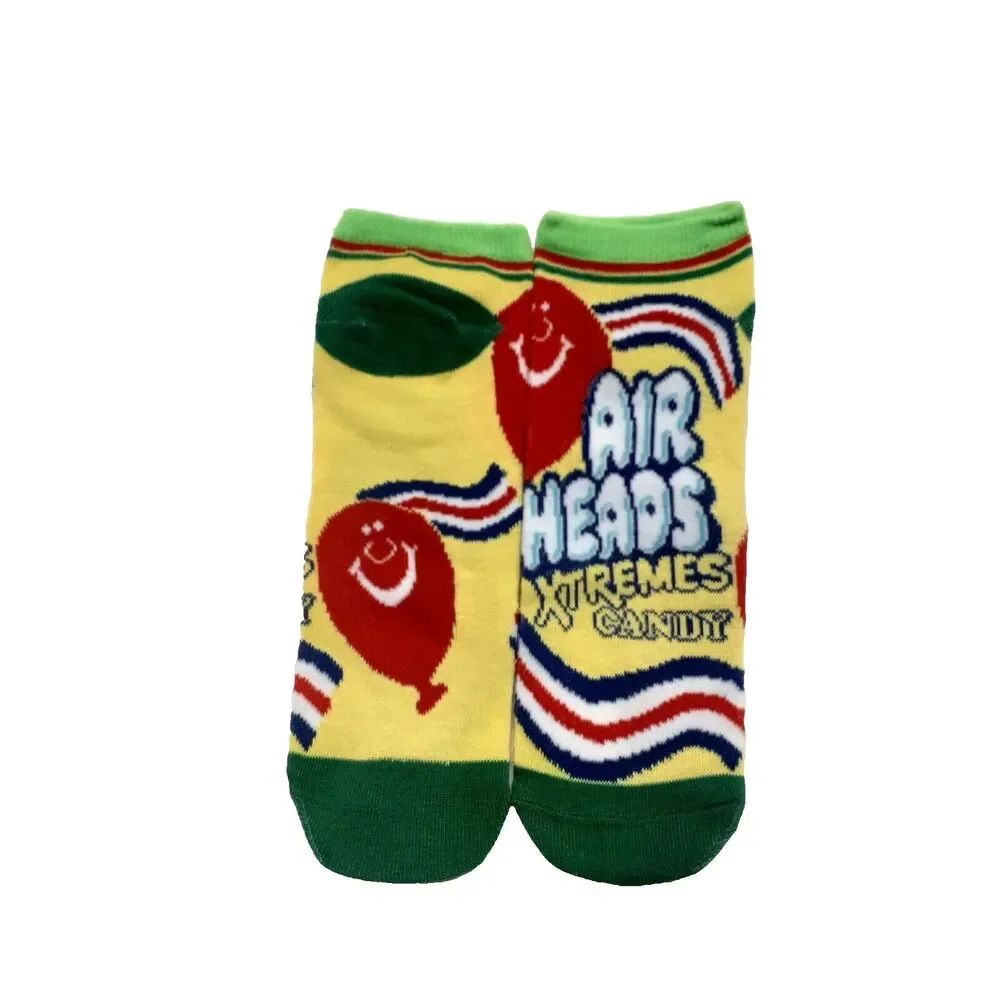 Airheads Candy Food Novelty 6-pair Mens Adult Size 6-12 Low Cut Socks NWOT